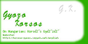 gyozo korsos business card